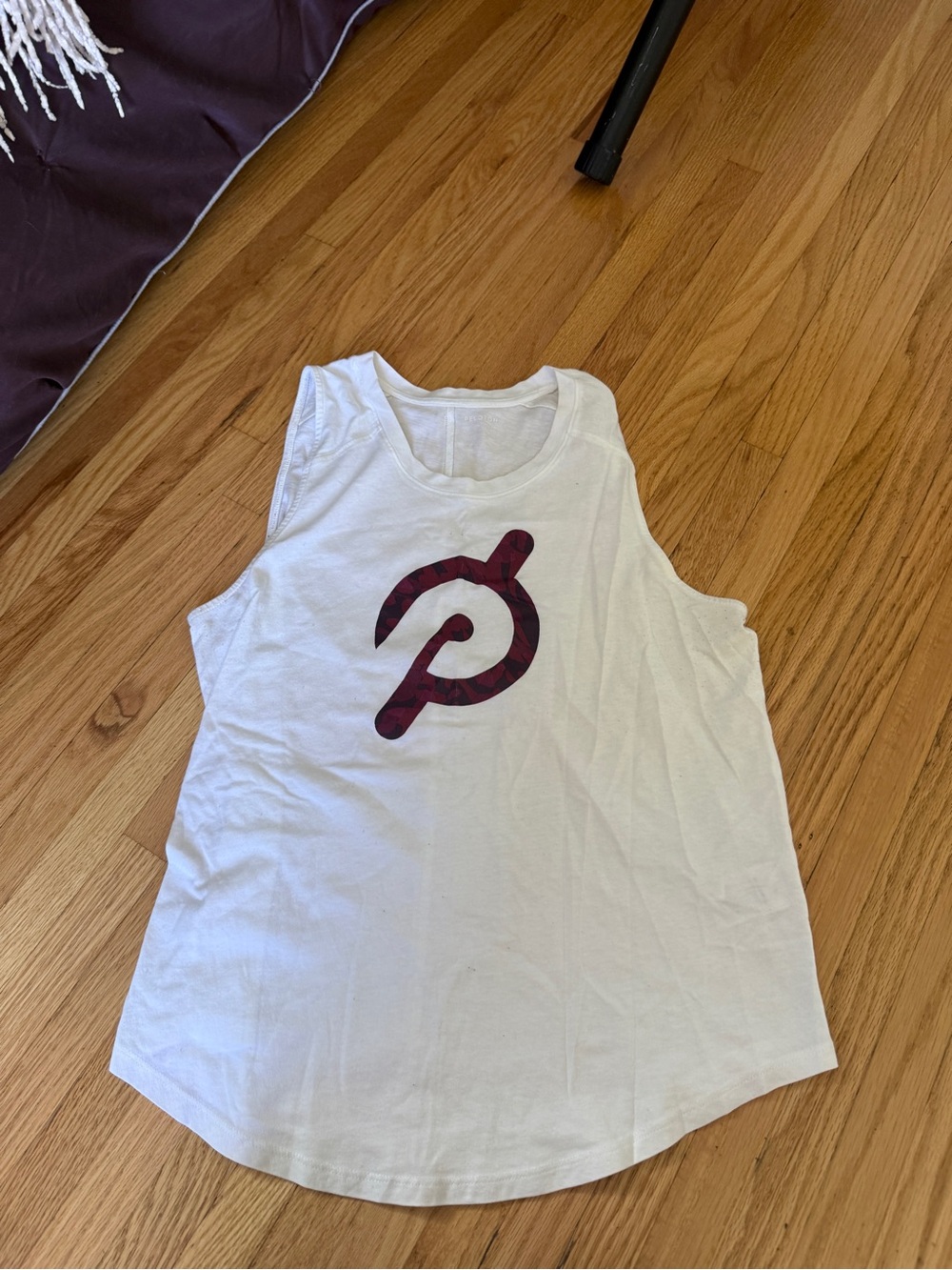 Peloton White Crewneck Tee with Subtle Logo